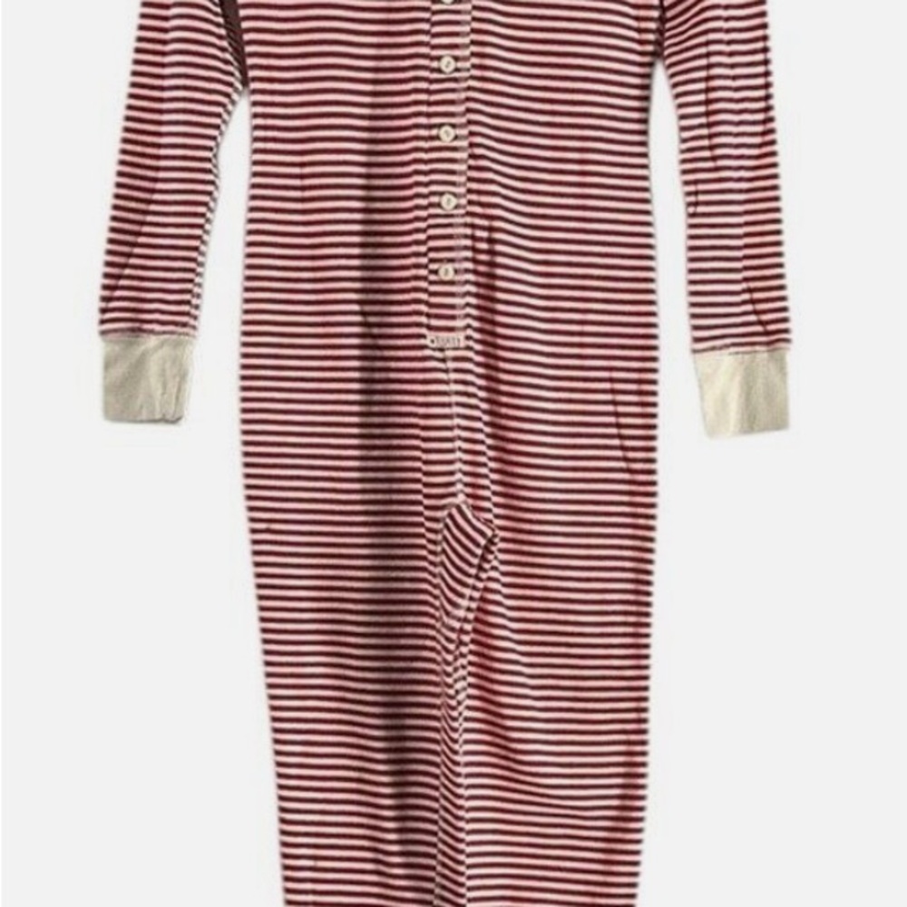Striped Red and White Roots waffle pj’s